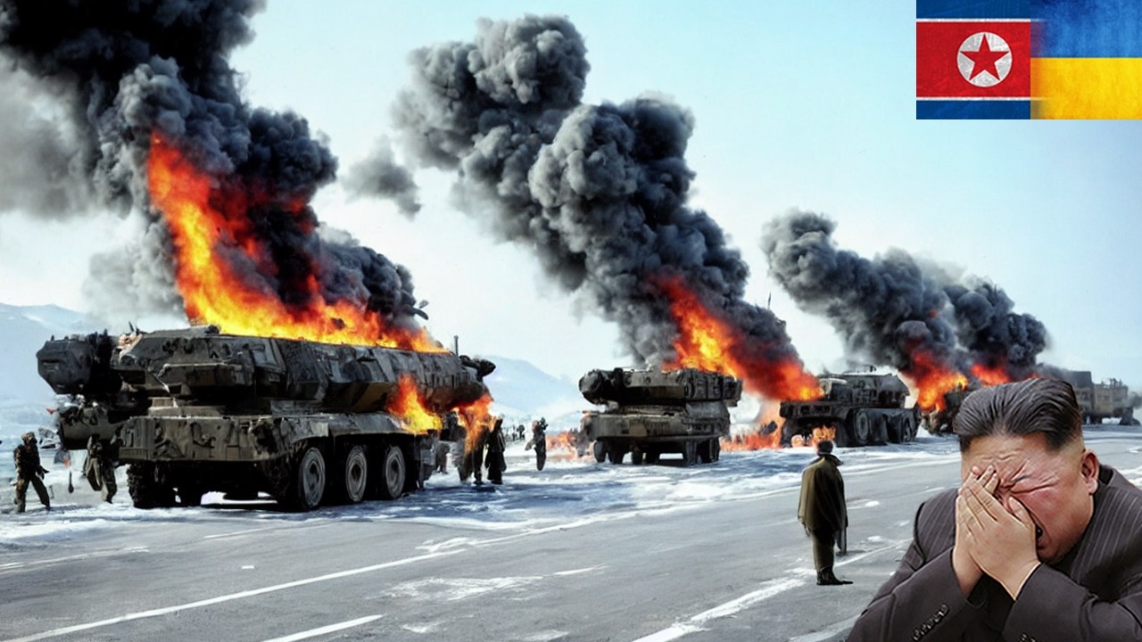 1 MINUTE AGO! Ukrainian Missile Forces Brutally DESTROYS 12 Armored Typhoon trucks in Bridge Ambush!
