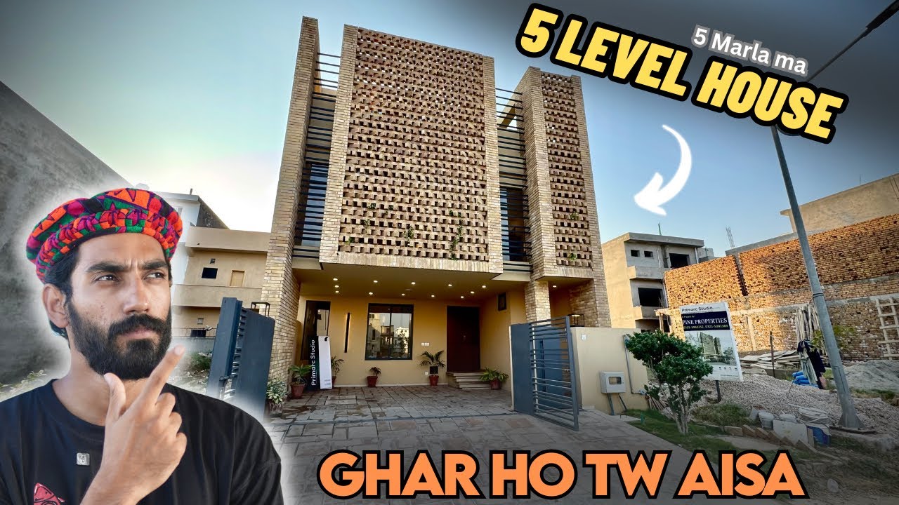 5 Marla BRICK DESIGNER House with 5 Levels For Sale in FMC Islamabad
