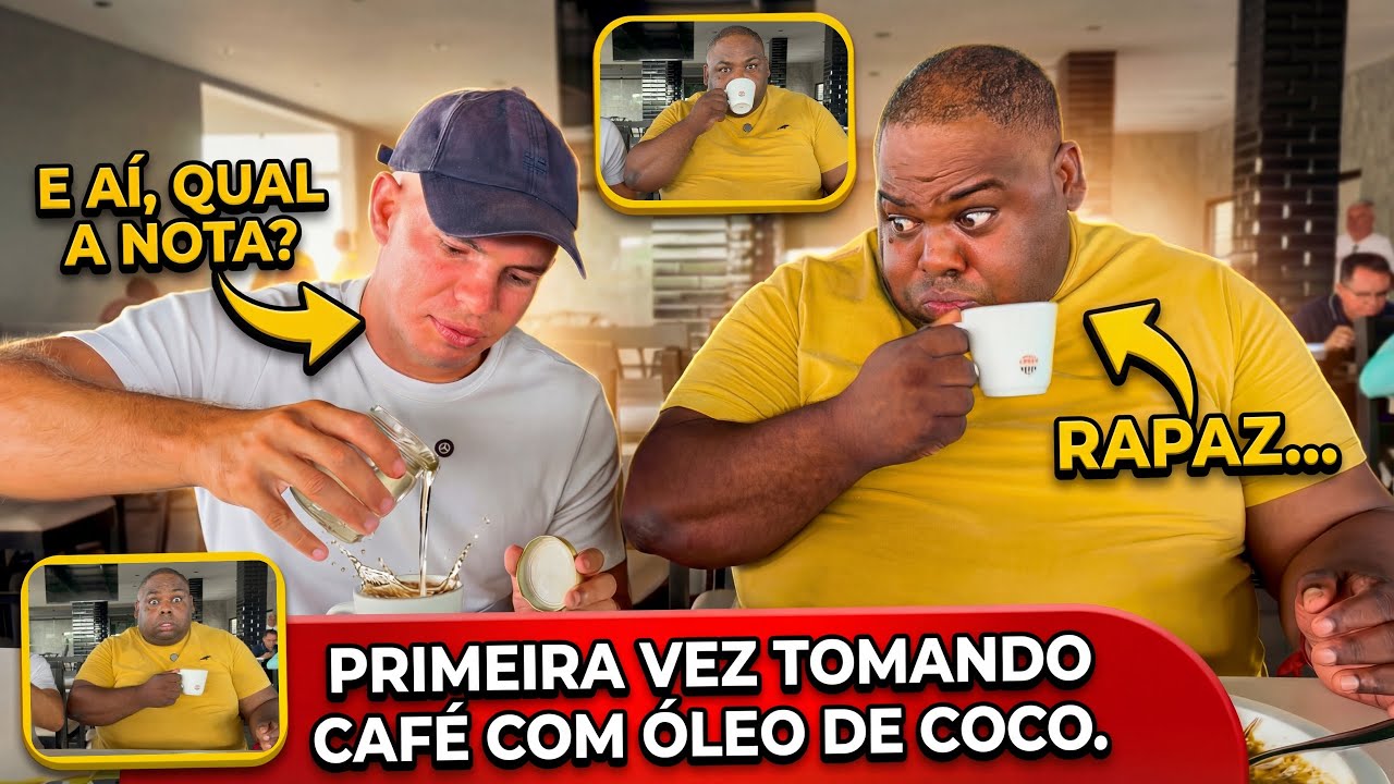 Dia 2: PEDRO PAULO EXPERIMENTOU CAFÉ COM ÓLEO DE COCO PELA PRIMEIRA VEZ