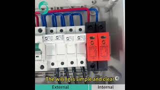 Worldsunlight CE WSDB-PV4/2 4-in-1-Out 500V DC Solar Combiner Box | IP65 with Fuse, Breaker &amp; SPD