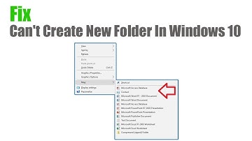 Fix Right Click Context Menu New Folder Missing | Can