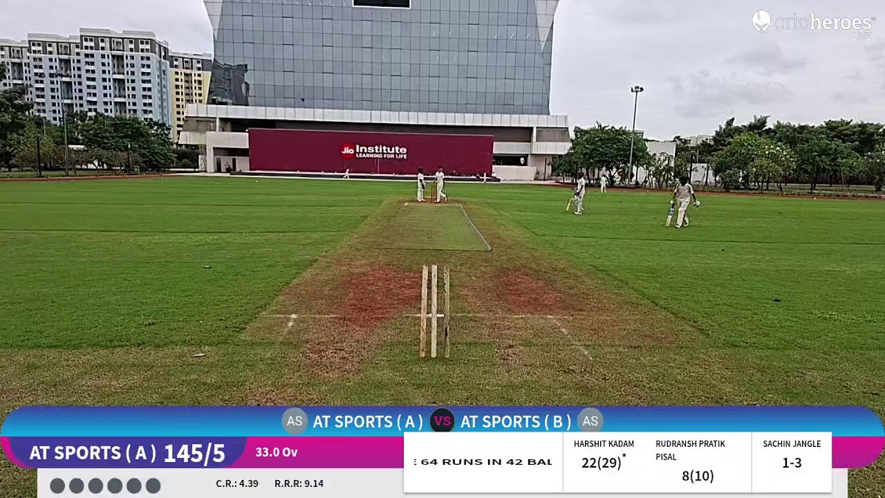 AT SPORTS ( B ) vs AT SPORTS ( A ) Live Cricket Match | One Day Tournament-2025 Live - Jio Institut