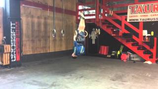 RING KIP TO SUPPORT PROGRESSION:  INVERTED HANG OVERTURNED TO INVERTED HANG