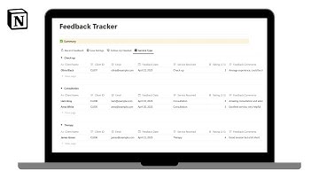 Feedback Tracker | How to track feedback received from customers in @Notion