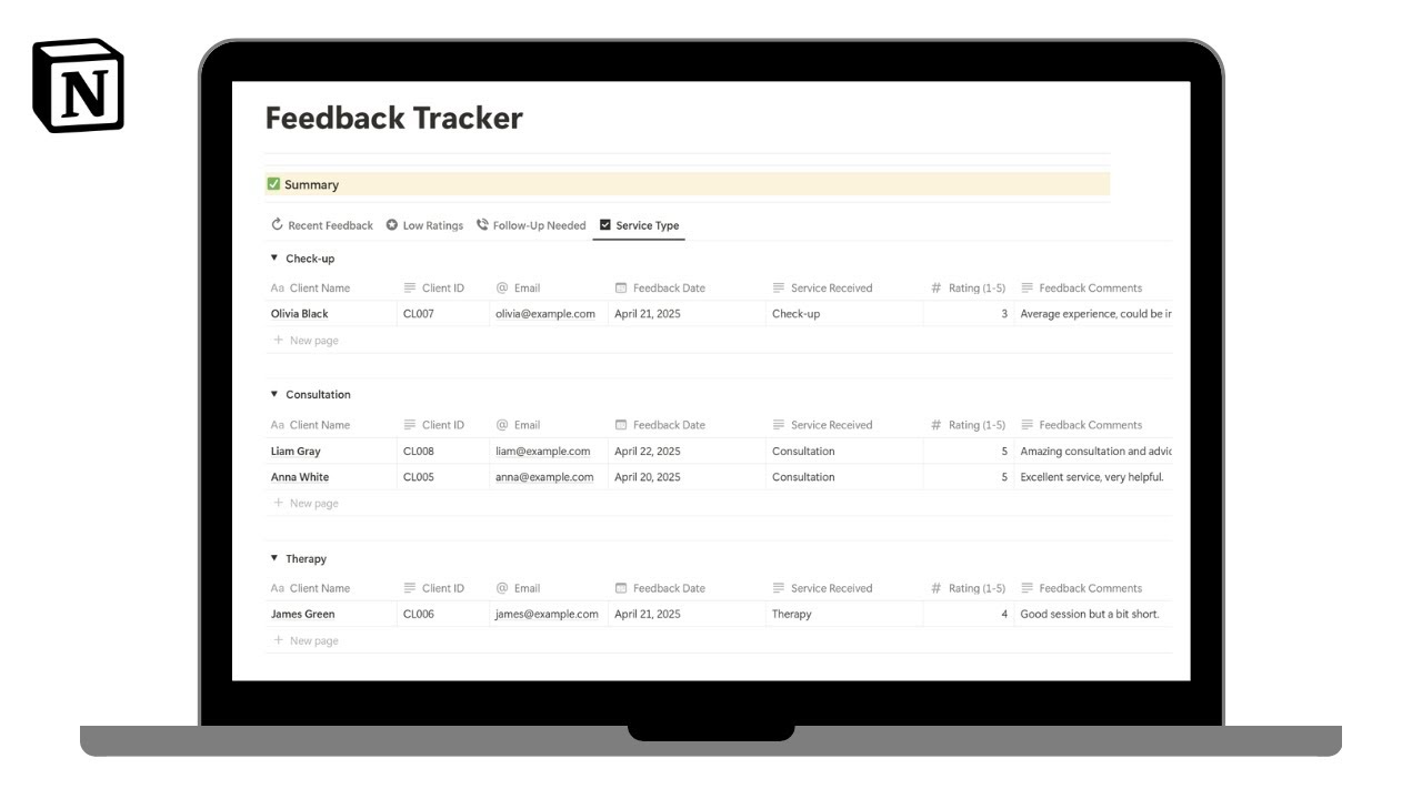 Feedback Tracker | How to track feedback received from customers in 
