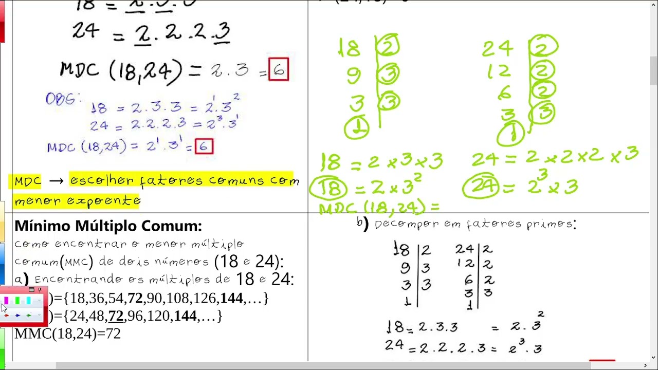 003 00 MDC Máximo Divisor Comum Professor Charles