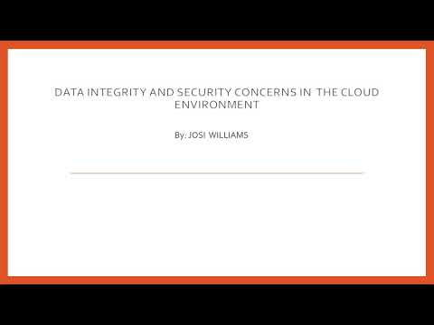 Data Integrity and Security Concerns in  The Cloud Environment
