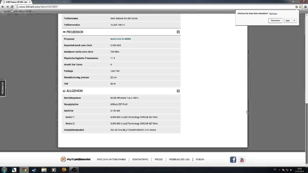 Firestrike: R9 290 Vapor X OC + i5 4690k OC @ 4.7 Ghz