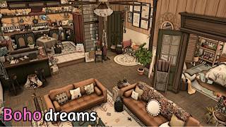 Boho dreams Apartment 🍃 - The Sims 4 Speed Build | Sims 4 cc | Sims 4 build | Apartment Renovation