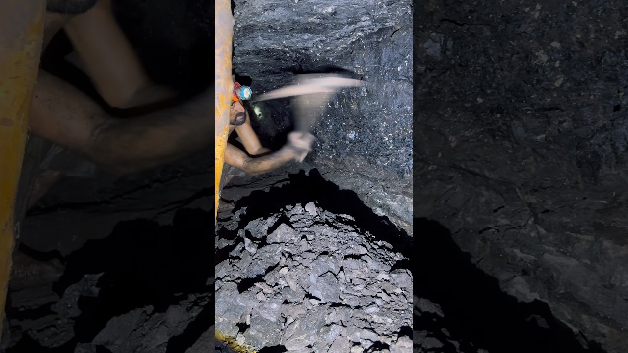Digging Deep In Underground Coal Mine 