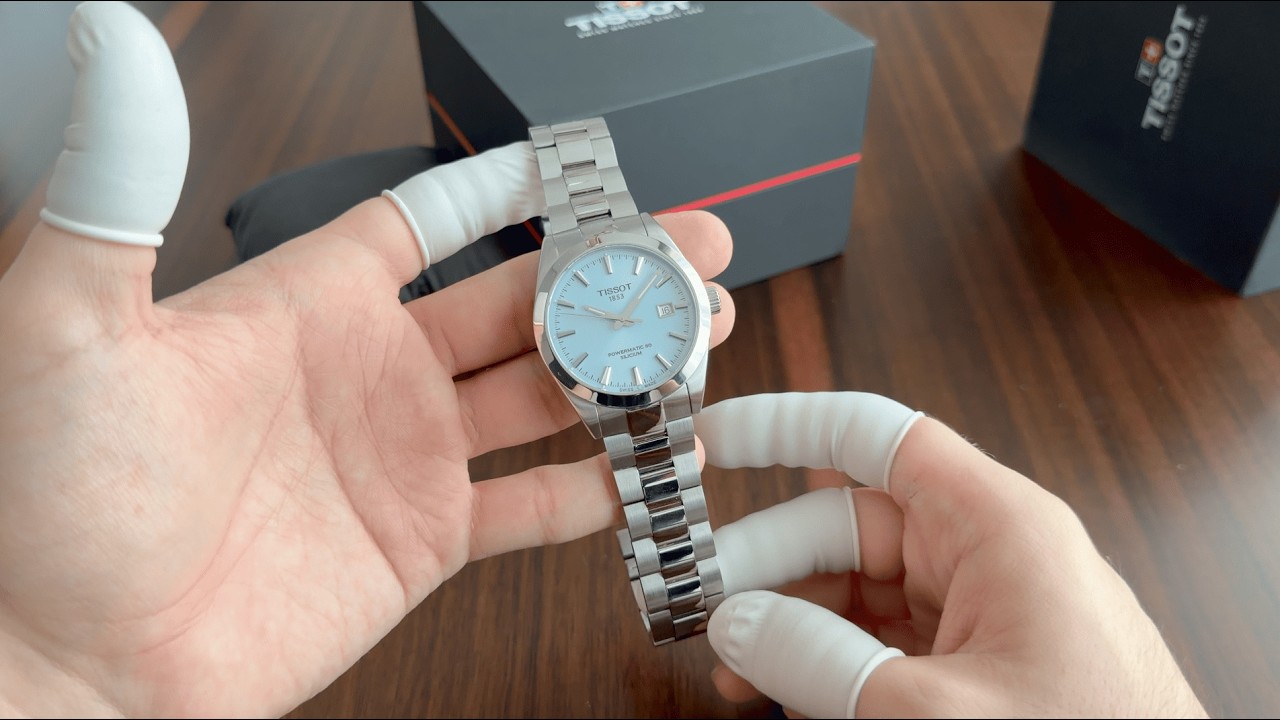 sachin and babi light blue dress Tissot Gentleman Watch Hands-On