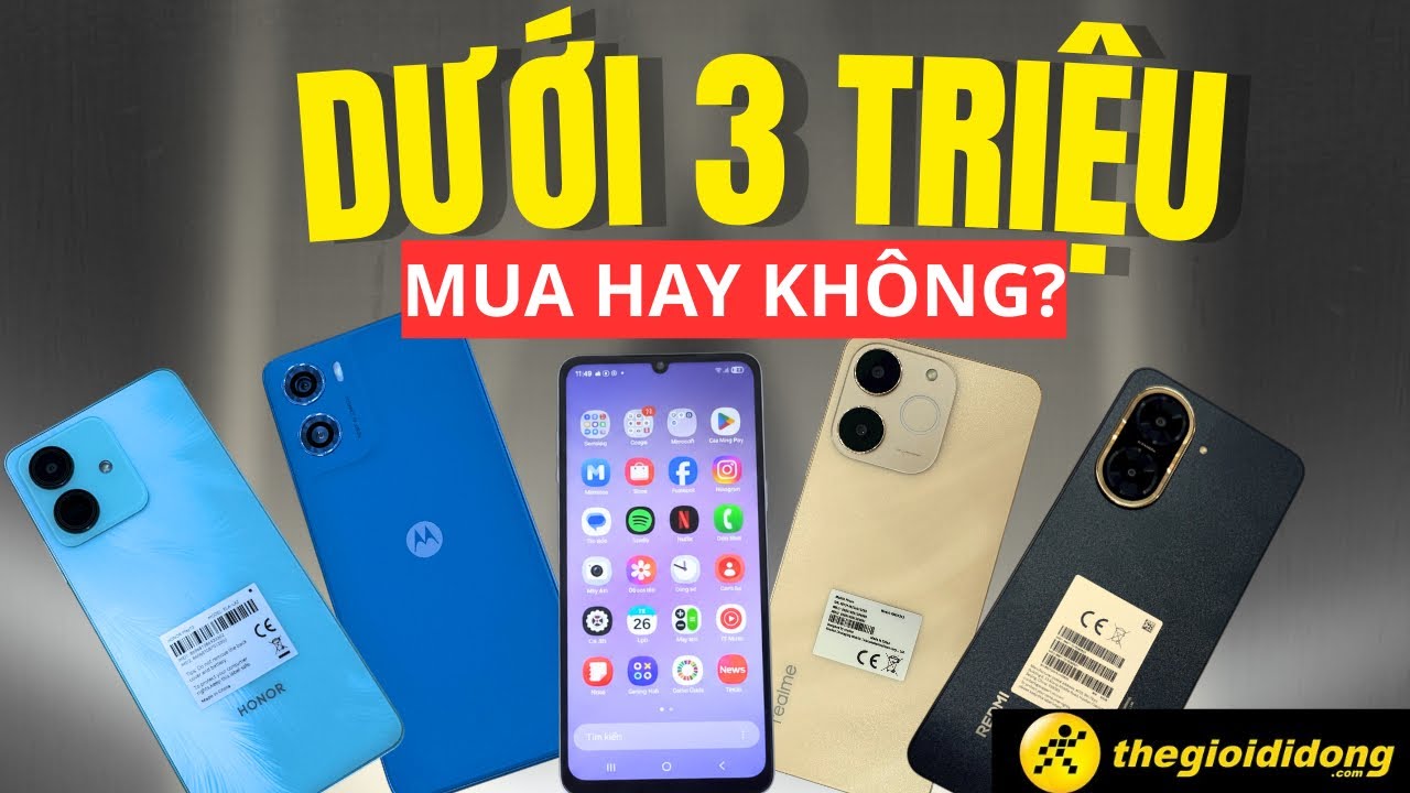 Top điện thoại giá rẻ dưới 3 triệu – Tháng 1/2026 tại Thế Giới Di Động 