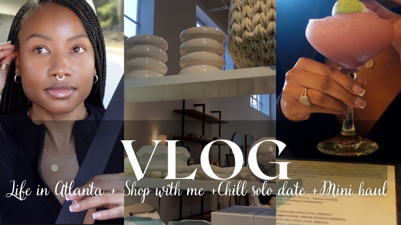 VLOG STARTING MY LIFE IN ATLANTA! HOME DECOR SHOPPING + CB2 + HOME