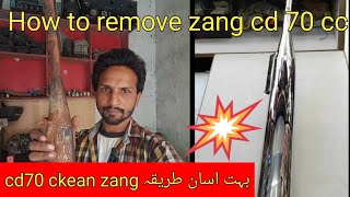 Cd 70 bike silencer zang remove/// bike ka zang clean kre itna asan/// How to remove the zang 🧑🔧💯🧑