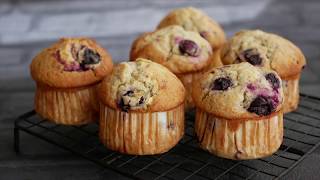 バターをふわふわに立てて極旨!ブルーベリーマフィン | Blueberry Muffins