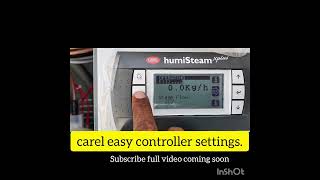 carel easy controller settings l Changing the #point :#carel Easy l PGD1 linked pCO3 l #shorts