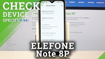 Open Phone Specifications - ULEFONE Note 8P Info