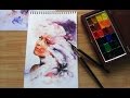 How To Draw A Portrait With Watercolor _ Tập Vẽ Màu Nước