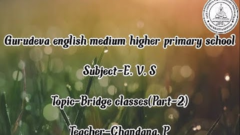 1st Standard EVS Bridge Course Part 2 2021 22