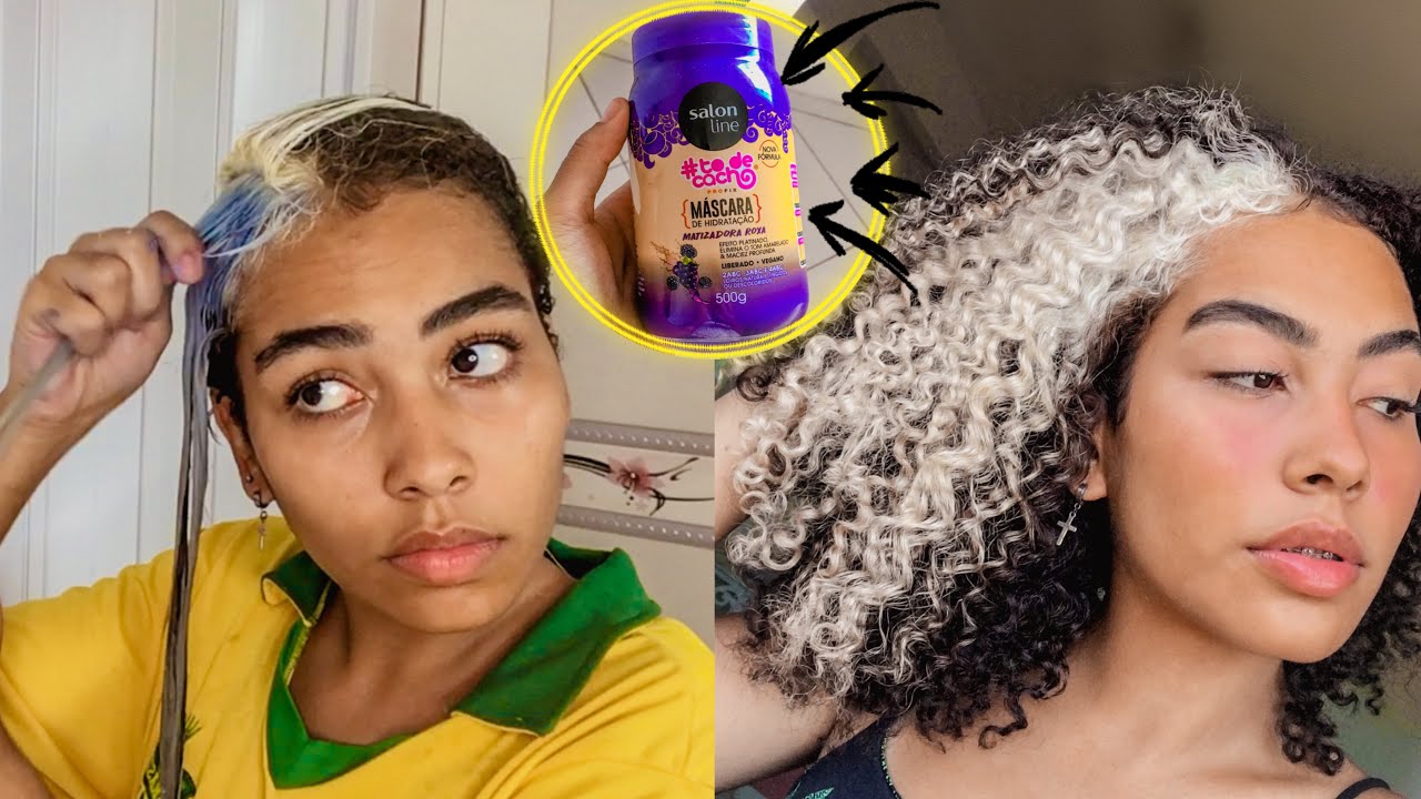 Como eu matizo minha mecha loira com o matizador da Salon Line ✨