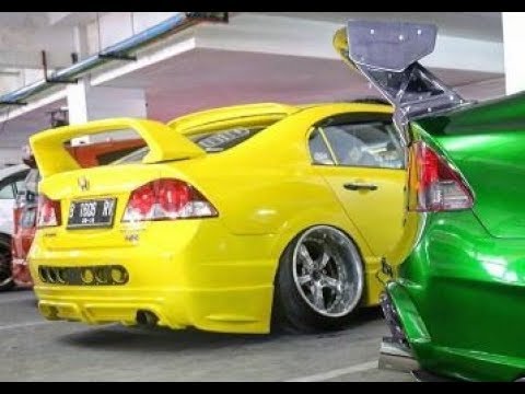 Custom Civic FD Mugen RR Modified Lowered Hellaflush - YouTube