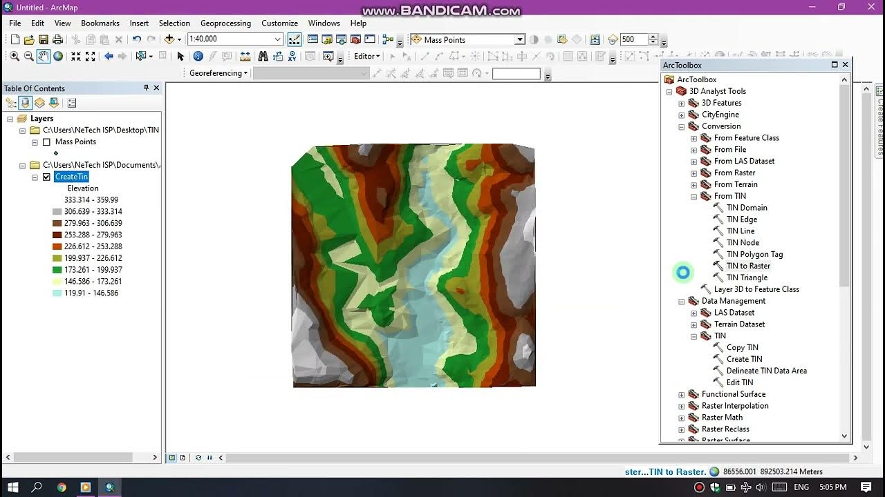 create TIN,DEM and contour line in ArcGIS YouTube