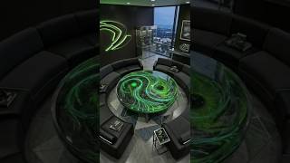 I Made an Epic Custom NVIDIA Themed Epoxy Table (Glow in the Dark!) #ResinArt #shorts  #Satisfying