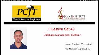 Famous Database Task 49 | Explain the DDL Query used to back up the created database | Theshan Weerakkody Profile