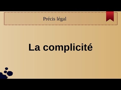 Vidéo: Différence Entre Complice Et Conspirateur