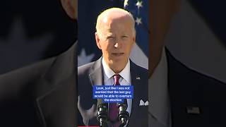 Biden mengatakan dia tidak khawatir Ketua DPR yang baru akan membatalkan hasil pemilu 2024 #shorts