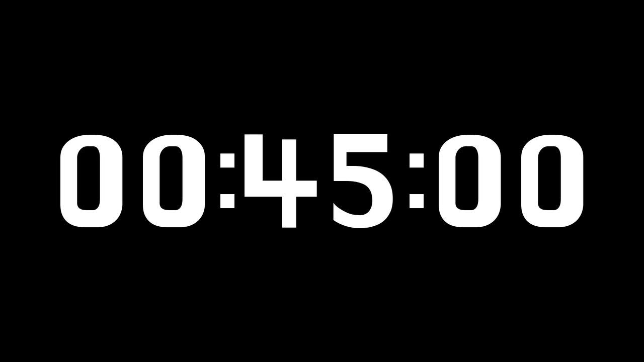BM Hanna / Regular / 45 Minute Timer / Countdown / Alarm / No Music