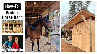 How to build a small backyard horse pole barn and shed