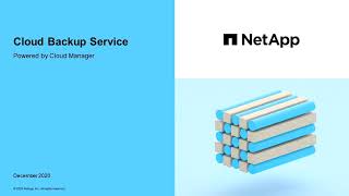 Cloud Backup Service Overview - No one can backup ONTAP better than NetApp