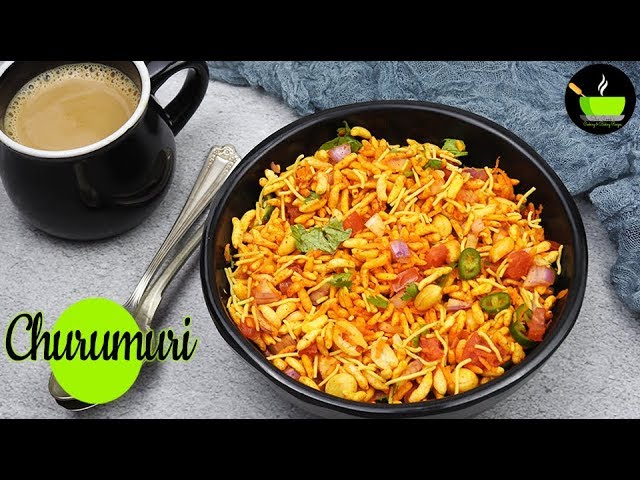 Churumuri Recipe | Spiced Puffed Rice | Masala Mandakki | Instant Chaat Recipe | Quick Snacks Recipe | She Cooks