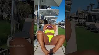 Swimwear Neon Yellow Bikini Try On Plus Size Vacation Look