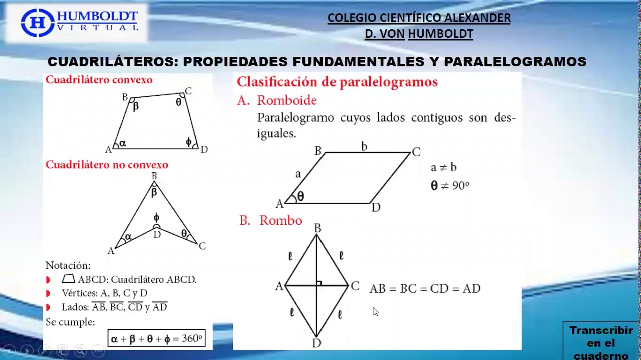 6TO GRADO GEOMETRÍA CUADRILÁTEROS - YouTube