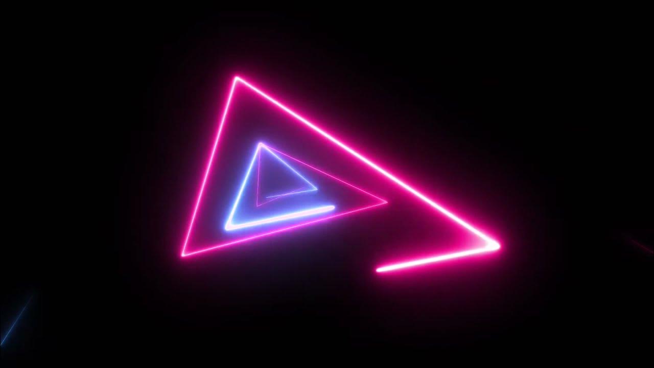 🔺🎶 Neon Triangle Retro Infinite Animated VJ Loop Video Background for ...