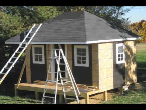 Custom Made Shed or Playhose With Columns and Hip Roof 