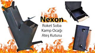 Nexon Roket Soba (Kamp Ocağı) Rocket Stove / Avcı Ocağı / Ateş Kutusu