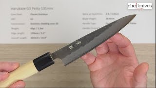 Harukaze G3 Nashiji Petty 135mm|Ginsan Utility Knife