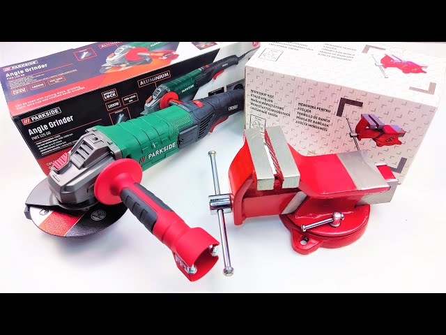 Parkside Angle Grinder from Lidl PWS 125 G6 1200W/ Unboxing, Testing with a  Locksmith Table Vise - YouTube