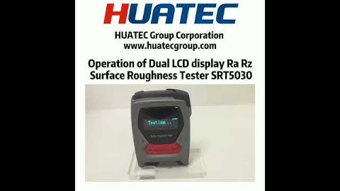 Operation of Dual LCD display Ra Rz Surface Roughness Tester SRT5030