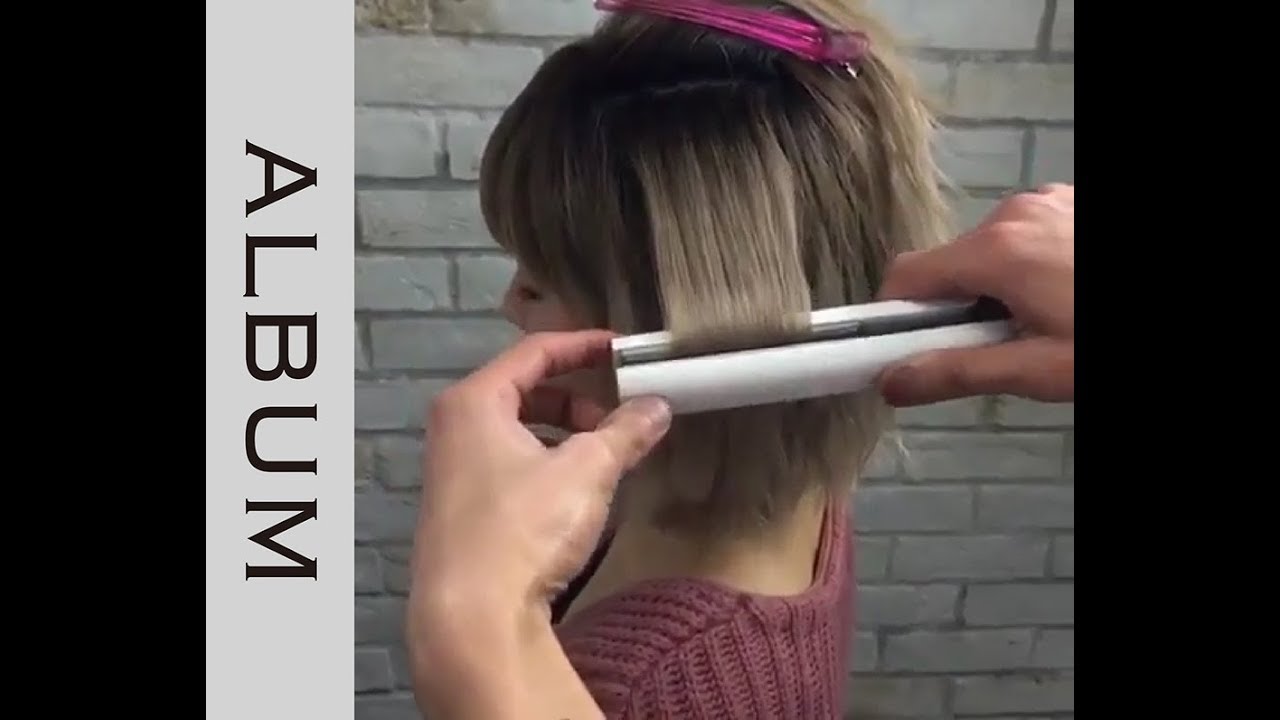 ストレートアイロンでウェーブボブ 切りっぱなしボブ ヘアビューロンで波ウェーブ巻き方 スタイリング動画 ヘアスタイリング Album Youtube