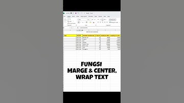 Belajar Fungsi Excel - Marge & Center (Menggabungkan Kolom), Wrap Text (menyesuaikan tampilan teks)