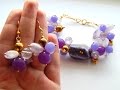Grape shape bracelet&amp;earings with segments by SERENA, lesson 4