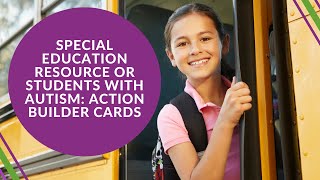 Special Education Resource for Students with Autism: Action Builder Cards