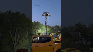 Mobile Lifting Light Tower Compact Small LED Lighting Tower with camera For Road Maintenance