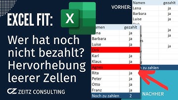 Tipp: Wie ihr einfach leere Zellen farbig hervorheben könnt. Excel zählt sie auch dynamisch mit