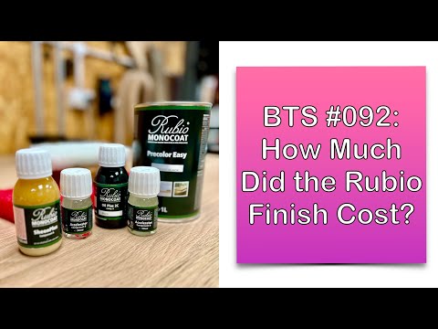 How Much to Finish the Oak Desk With Rubiomonocoat? - YT members BTS 092