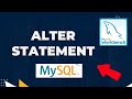 ALTER command in SQL | Mysql alter statement | DDL statement in mysql